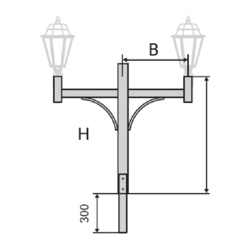 К58-0,4-0,8-1-5 кронштейн двухрожковый
