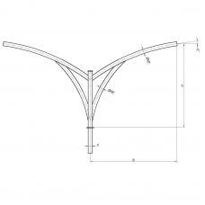 Консольный кронштейн двухрожковый К79-1,0-1,0-1-1